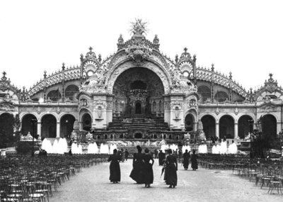 The Palace of Electricity at the Universal Exhibition of 1900, 1900 (b/w photo) by French Photographer - print