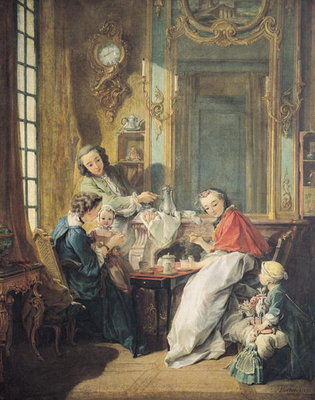 Fine Art Print of The Afternoon Meal, 1739 by Francois Boucher