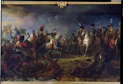 The Battle of Austerlitz, 2nd December 1805, detail of General Rapp (1772-1821) Governor of Dantzig presenting the defeated Prince Repnin to Napoleon Bonaparte (1769-1821) 1805 (oil on canvas) by Francois Pascal Simon, Baron Gerard - print
