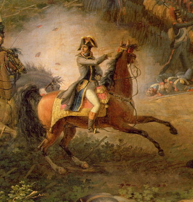 The Battle of Marengo, detail of Napoleon Bonaparte (1769-1821) and his Major, 1801 (oil on canvas) (detail of 153773) by Louis Lejeune - print