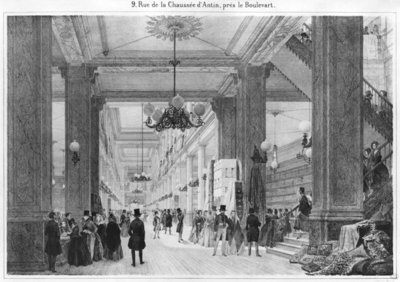 Fine Art Print of Fabric Shop, 9 rue de la Chaussee d'Antin by French School