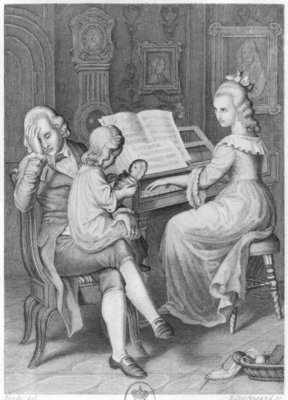 Illustration from 'The Sorrows of Werther' by Johann Wolfgang Goethe (1749-1832) engraved by Xaver Steifensand (1809-76) (engraving) (b/w photo) by Hans Bendel - print