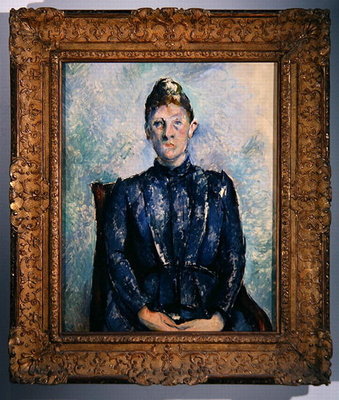 Portrait of Madame Cezanne, c.1890 (oil on canvas) by Paul Cezanne - print