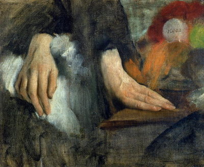 Study of Hands, 1859-60 (oil on canvas) by Edgar Degas - print