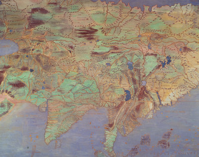 Map of Asia, from the 'Sala Del Mappamondo' (Hall of the World Maps) (fresco) by Antonio Giovanni de Varese - print