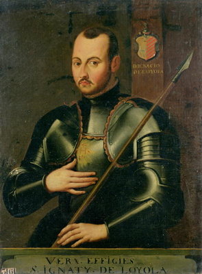Saint Ignatius of Loyola (1491-1556) (oil on canvas) by French School - print