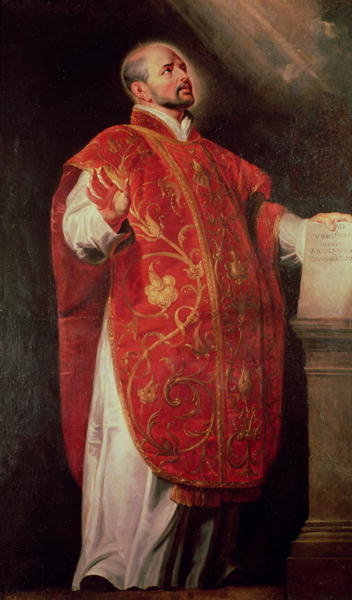 St. Ignatius of Loyola (1491-1556) Founder of the Jesuits (oil on canvas) by Peter Paul Rubens - print