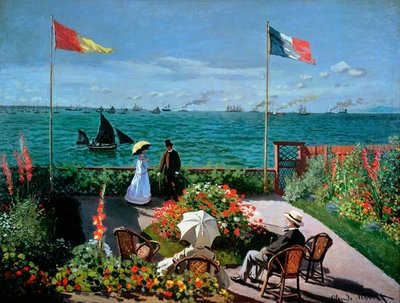 The Terrace at Sainte-Adresse, 1867 (oil on canvas) by Claude Monet - print