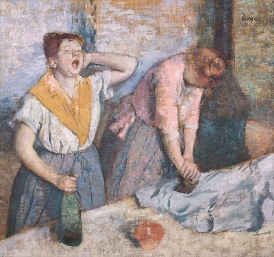 The Laundresses, c.1884 (oil on canvas) by Edgar Degas - print