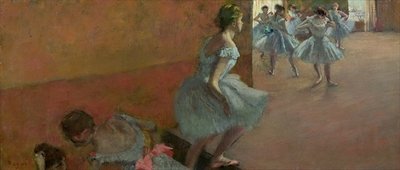 Dancers Ascending a Staircase, c.1886-88 (oil on canvas) by Edgar Degas - print