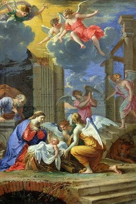Nativity, 1667 (oil on canvas) by Charles Poerson - print