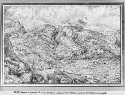 Fine Art Print of Alpine landscape, 1553 by Pieter the Elder Bruegel