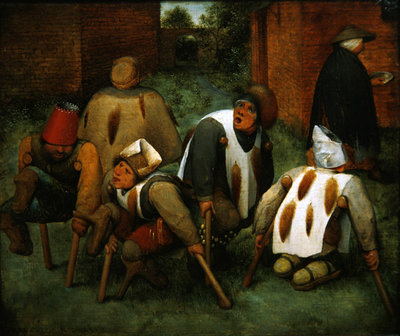 Fine Art Print of The Beggars, 1568 by Pieter the Elder Bruegel