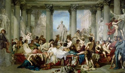 The Romans of the Decadence, 1847 (oil on canvas) by Thomas Couture - print