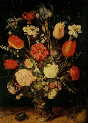 Still Life of Flowers (oil on panel) by Jan the Elder Brueghel - print