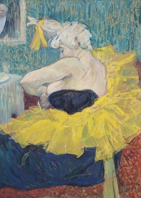 The Clowness Cha-U-Kao in a Tutu, 1895 (oil on cardboard) by Henri de Toulouse-Lautrec - print
