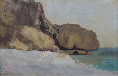 The Rocks at Vallieres, near Royan (oil on canvas) by Odilon Redon - print