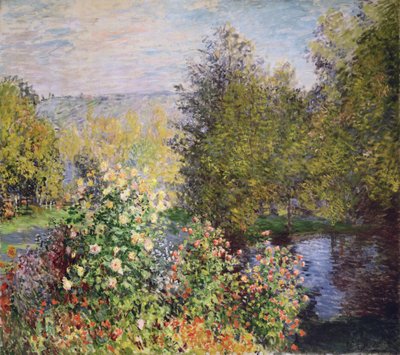 A Corner of the Garden at Montgeron, 1876-7 (oil on canvas) by Claude Monet - print