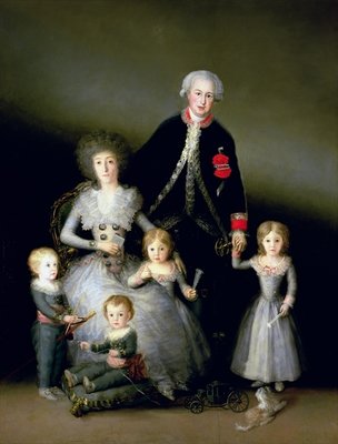 The Duke of Osuna and his Family, 1788 (oil on canvas) by Francisco Jose de Goya y Lucientes - print