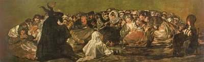 The Witches' Sabbath or The Great He-goat, (one of "The Black Paintings"), c.1821-23 (oil on canvas) by Francisco Jose de Goya y Lucientes - print