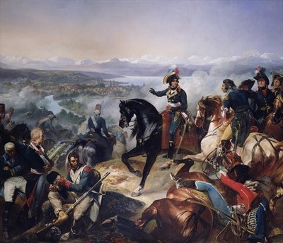 The Battle of Zurich, 25th September 1799, 1837 (oil on canvas) by Francois Bouchot - print