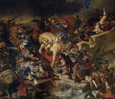 The Battle of Taillebourg, 21st July 1242, 1837 (oil on canvas) by Ferdinand Victor Eugene Delacroix - print
