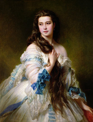 Portrait of Madame Rimsky-Korsakov (1833-78) nee Varvara Dmitrievna Mergassov, 1864 (oil on canvas) by Franz Xaver Winterhalter - print