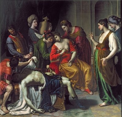 The Death of Anthony and Cleopatra, 1630-35 (oil on canvas) by Alessandro Turchi - print