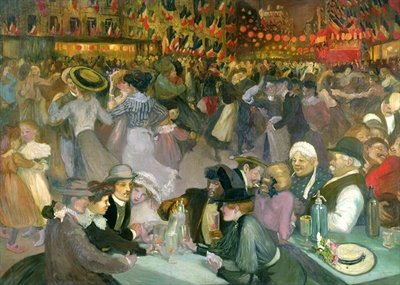 Ball on the 14th July (oil on canvas) by Theophile Alexandre Steinlen - print