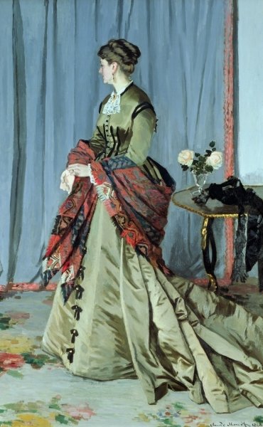 Portrait of Madame Louis Joachim Gaudibert, 1868 (oil on canvas) by Claude Monet - print
