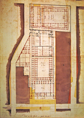 Fine Art Print of Plan of the Grande and Petite Force prison, rue du Roi de Sicile, Paris by French School