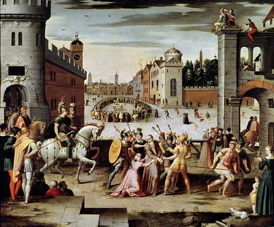 The Arrest and Execution of Sir Thomas More in 1535 (oil on panel) by Antoine Caron - print