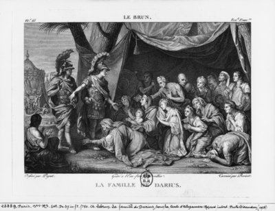 The Family of Darius before Alexander the Great (etching) by Charles Le Brun - print