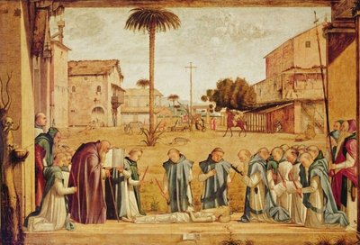 Burial of St. Jerome, c.1507-9 (oil on canvas) by Vittore Carpaccio - print
