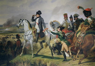 The Battle of Wagram, 6th July 1809, 1836 (oil on canvas) by Emile Jean Horace Vernet - print