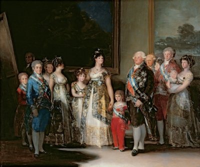 Charles IV (1748-1819) and his family, 1800 (oil on canvas) by Francisco Jose de Goya y Lucientes - print