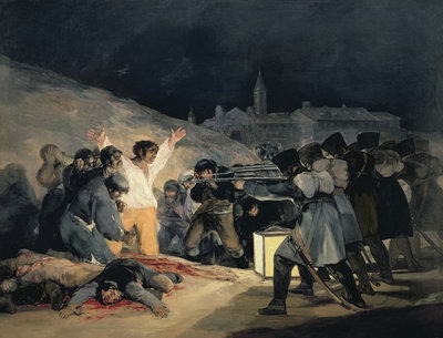 Execution of the Defenders of Madrid, 3rd May, 1808, 1814 (oil on canvas) (see also 155453 for detail) by Francisco Jose de Goya y Lucientes - print