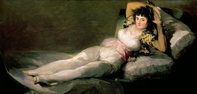 The Clothed Maja, c.1800 (oil on canvas) by Francisco Jose de Goya y Lucientes - print