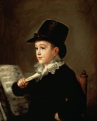 Portrait of Marianito Goya, Grandson of the Artist, c.1815 (oil on canvas) by Francisco Jose de Goya y Lucientes - print
