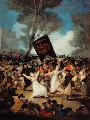 The Burial of the Sardine (Corpus Christi Festival on Ash Wednesday) c.1812-19 (oil on canvas) by Francisco Jose de Goya y Lucientes - print