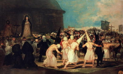 Procession of Flagellants, 1815-19 (oil on canvas) by Francisco Jose de Goya y Lucientes - print
