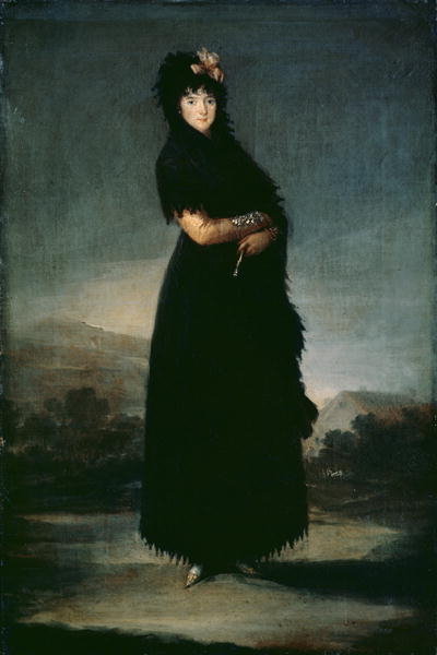 Mariana Waldstein (1763-1808) 9th Marquesa of Santa Cruz, c.1797-99 (oil on canvas) by Francisco Jose de Goya y Lucientes - print