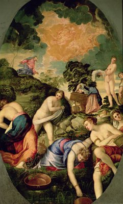 The Purification of the Midianite Virgins (oil on canvas) by Jacopo Robusti Tintoretto - print