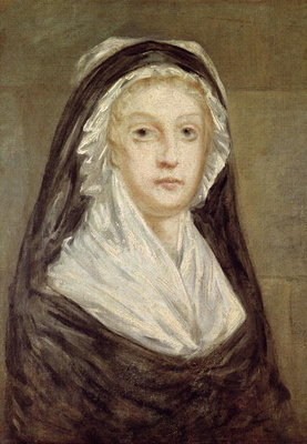 Marie Antoinette (1755-93) at the Conciergerie, after a painting by Alexandre Kucharski (1741-1819) c.1792-99 (oil on canvas) by Sophie Prieur - print