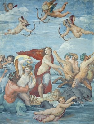 The Triumph of Galatea, 1512-14 (fresco) by Raphael - print