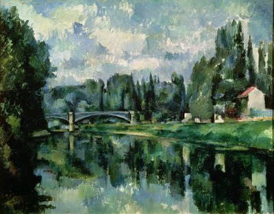 The Banks of the Marne at Creteil, c.1888 (oil on canvas) by Paul Cezanne - print