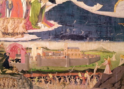 The Damned in Purgatory, from the 'Coronation of the Virgin', completed 1454 (oil on panel) (detail of 57626) by Enguerrand Quarton - print