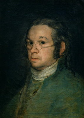 Self portrait with spectacles, c.1800 (oil on canvas) by Francisco Jose de Goya y Lucientes - print