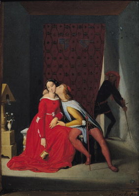 Gianciotto Discovers Paolo and Francesca, 1814 (oil on canvas) by Jean Auguste Dominique Ingres - print