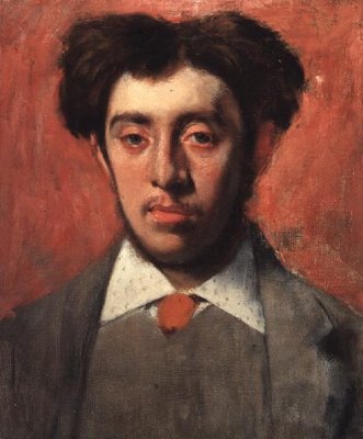 Portrait of Albert Melida (oil on canvas) by Edgar Degas - print